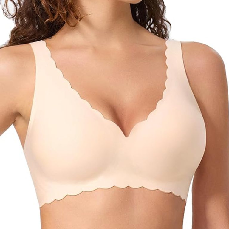 Women's Scalloped Edge Seamless Wireless Push-Up Bra