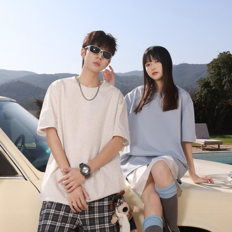 Unisex Heavyweight Solid Color Oversized Short-Sleeve T-Shirt