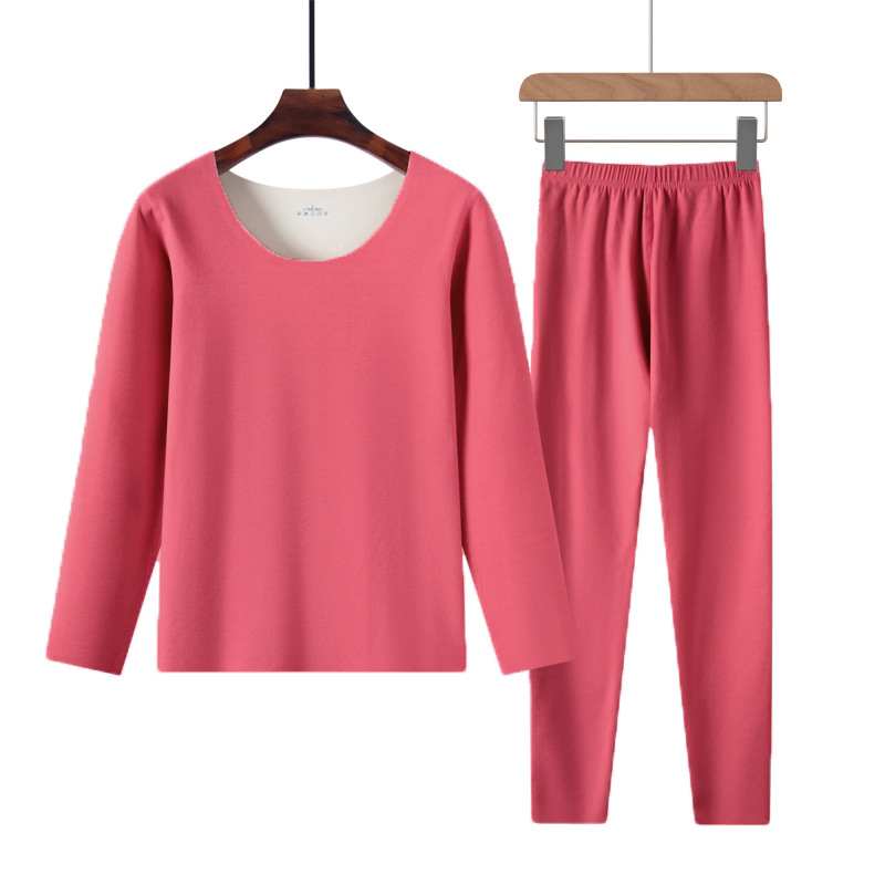 Women's AB Surface De Rong Seamless Thermal Underwear Set