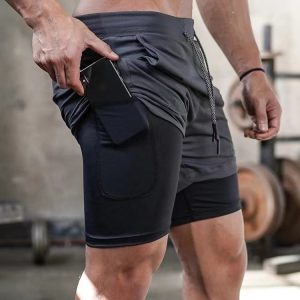2-in-1 Double Layer Fitness Shorts (With Phone Pocket)