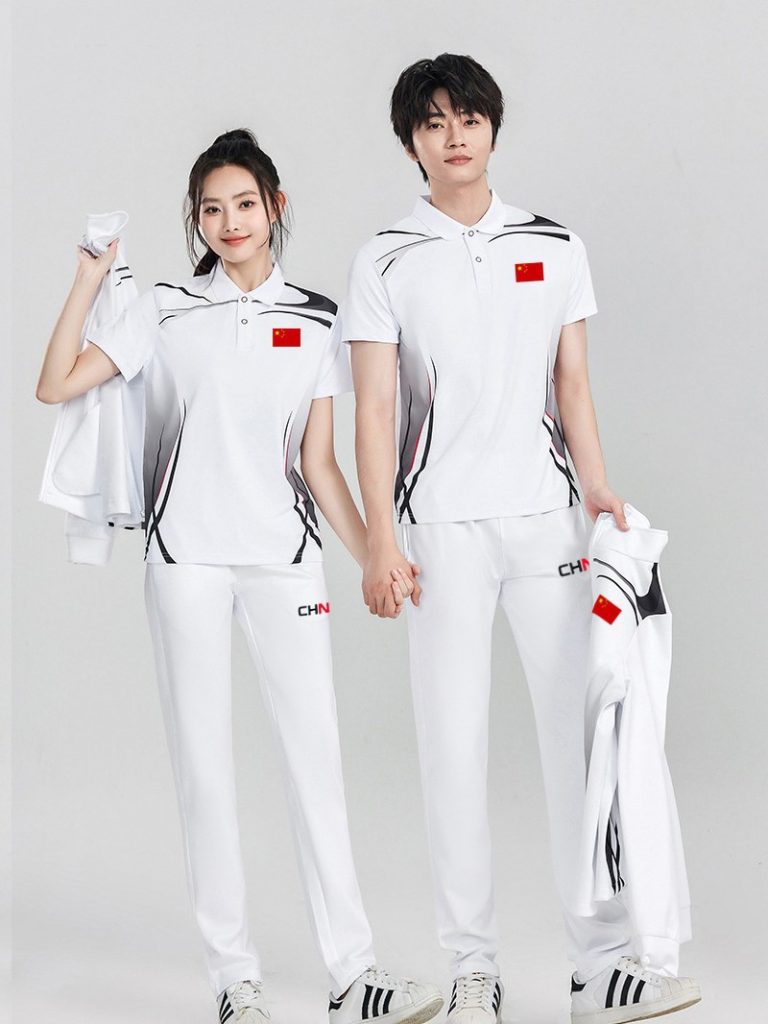 CHN National Flag Sports Set (Short-Sleeve Polo + Long Pants)