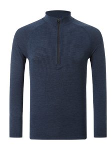 Half-Zip Stand Collar Waffle Knit Long-Sleeve Quick-Dry T-Shirt (Outdoor Functional Version)