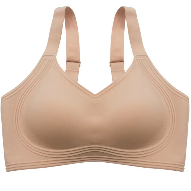 Women's Double Thin Strap Seamless Wireless Push-Up Bra