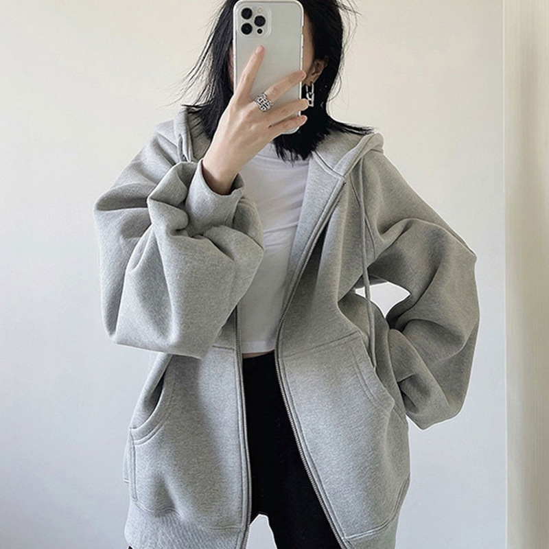 Women's Oversized Zip-Up Hoodie