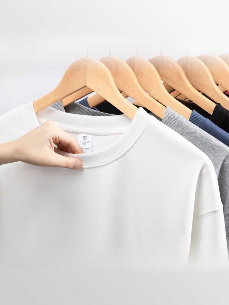 Classic Versatile 320G Pure Cotton Crew Neck Sweatshirt