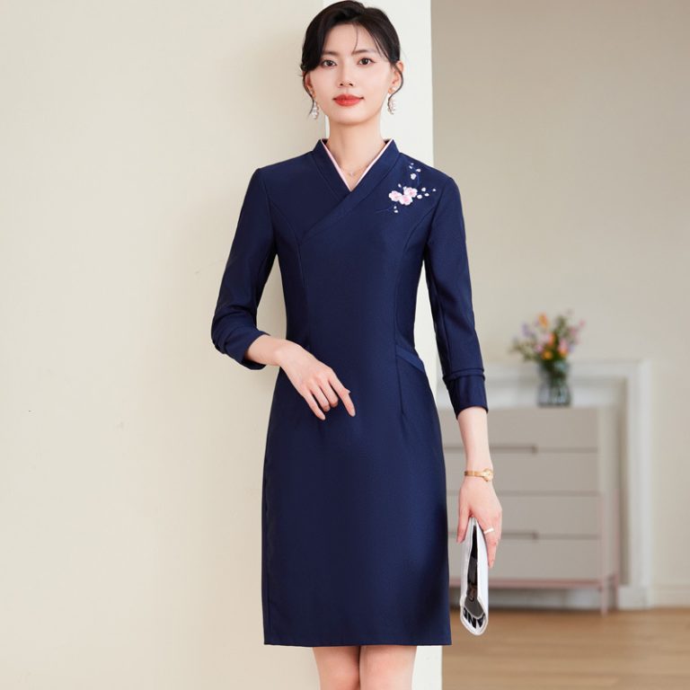 Women's New Chinese Style Improved Cheongsam Professional Dress