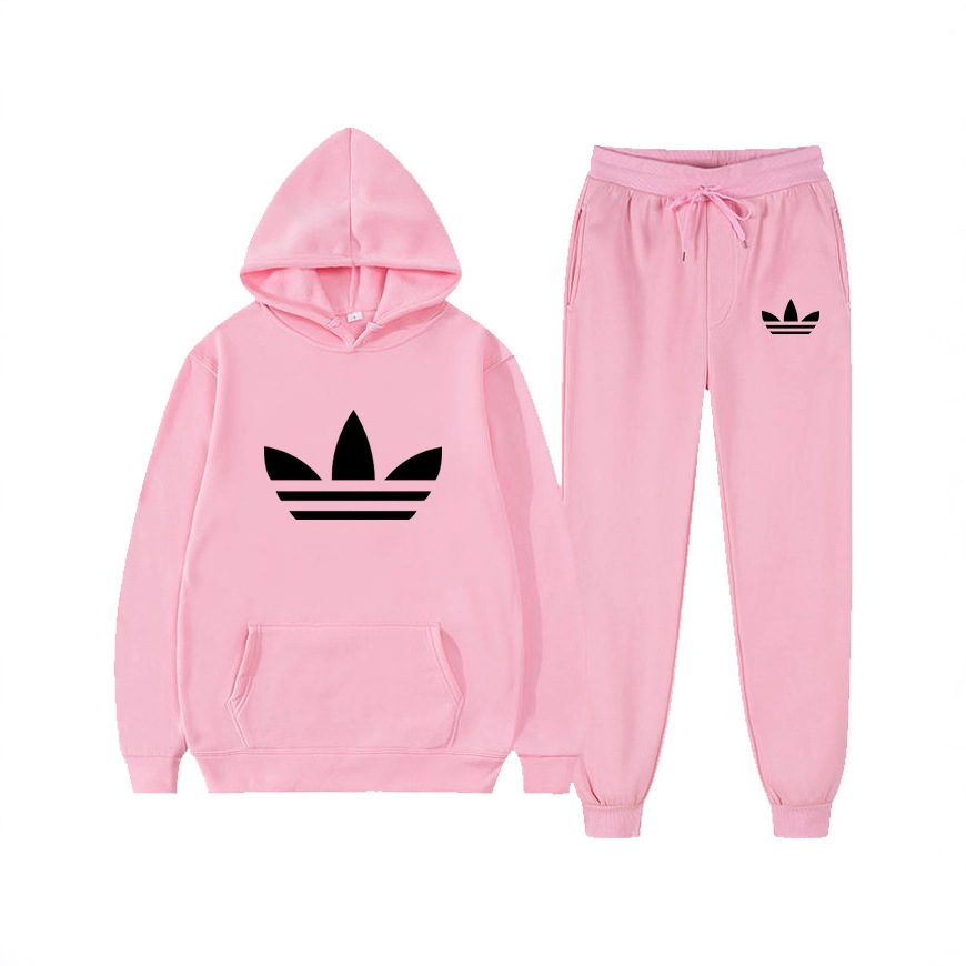 Women's Trefoil Print Hoodie & Jogger Tracksuit Set