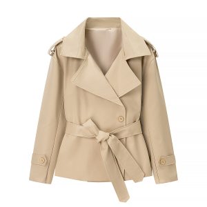 Women's Short Belted Trench Coat