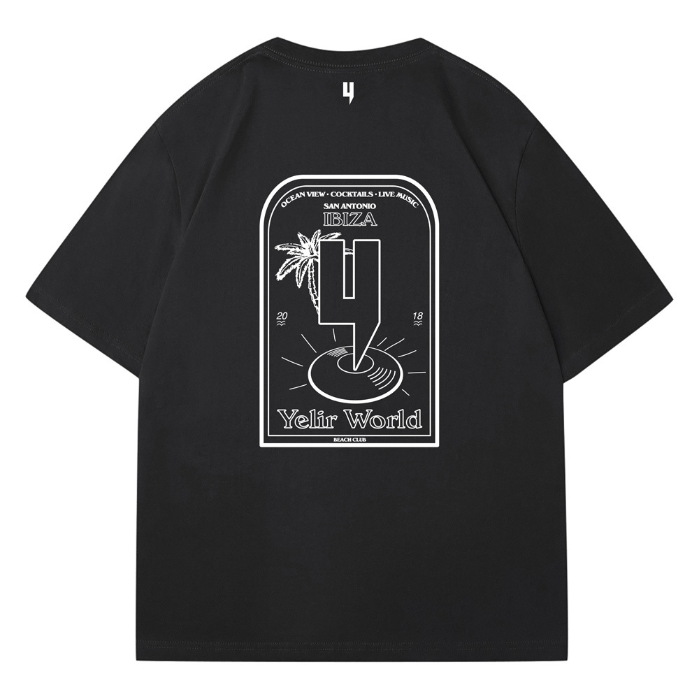 Yelir World Ibiza Beach Club Retro Print Short-Sleeve T-Shirt